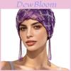 Satin Polyester Fringe Headscarf With Beaded Tassels For Fashionable Women