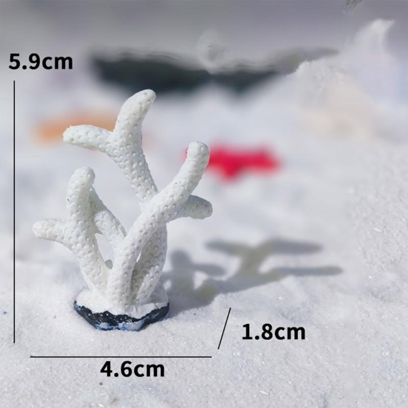 10pcs Colorful Artificial Corals Reef Decoration Simulation Corals Landscape for Bettas Fish Tanks Lovely Styles