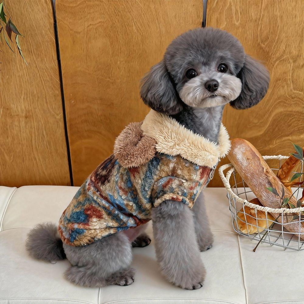 Cute Bear Puppy Clothes Vest Cat Clothes Teddy Bear Coat New Pet Dog Clothes  Winter