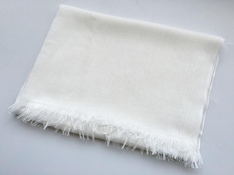 Popular Flax Plant Dyed White Scarf Summer Sunscreen Silk Silk Scarf Solid Color Cotton And Linen Shawl