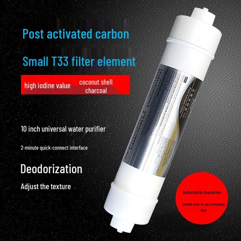 

Фильтр из кокосовой скорлупы T33 с быстросъемным соединением, пост-активированный уголь для очистителя воды - пищевой, для питья без кипячения