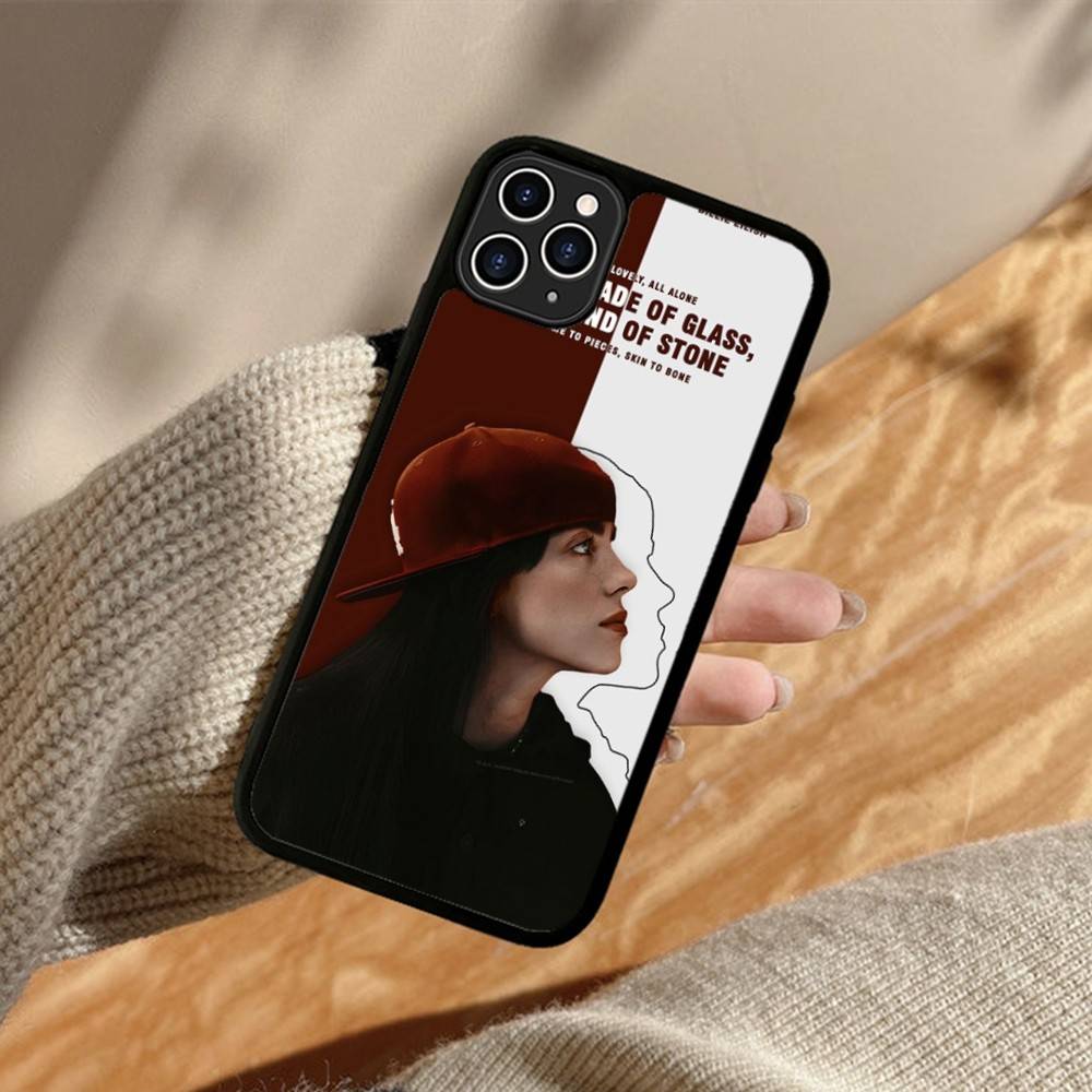 B-Billie E-Eilishes PC+TPU Shockproof Protective Phone Case For iPhone17 14 15 16 Pro max 13 12 11 17 Air