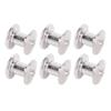 100 Sets Rivet and Screw Stainless Steel M2.5 Flat Round Head Rivet Fastener Set for Leather Crafts Clothing Decoration
