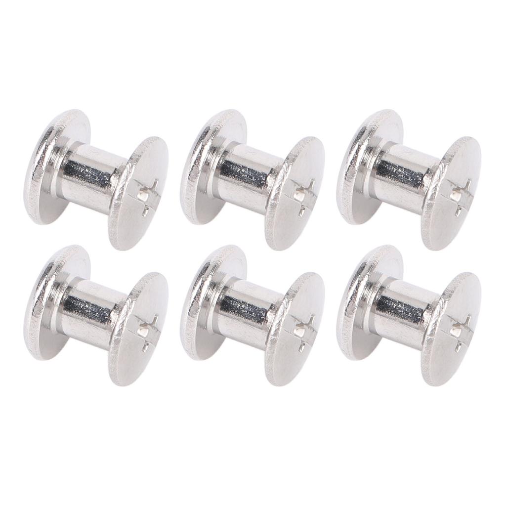100 Sets Rivet and Screw Stainless Steel M2.5 Flat Round Head Rivet Fastener Set for Leather Crafts Clothing Decoration
