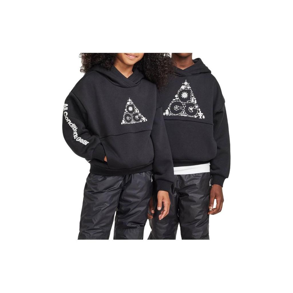 Nike Printed Hooded Sweatshirt Kids Tops DR5485-010
