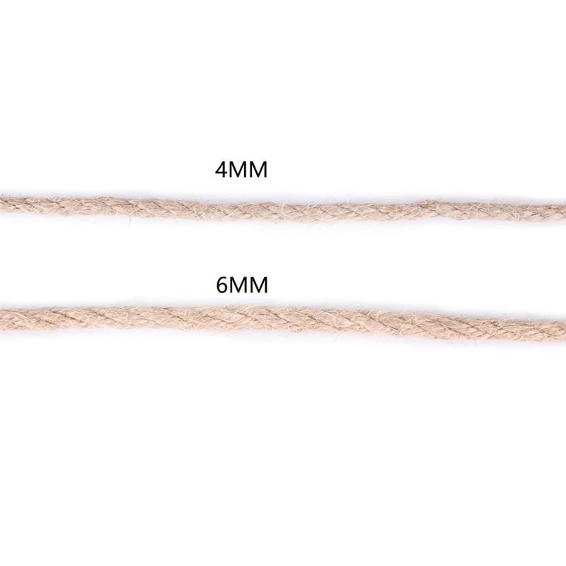 10 Metros Cuerda de Yute Natural para Arañar Mascotas Gato Arañando Rollos de Cordel Cáñamo Cordón Torcido Macramé Pata Garra Protector de Muebles