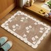 Soft Absorbent Mat Retro Bathroom Door Pad Wear-resistant Door Mats  Bathroom Use