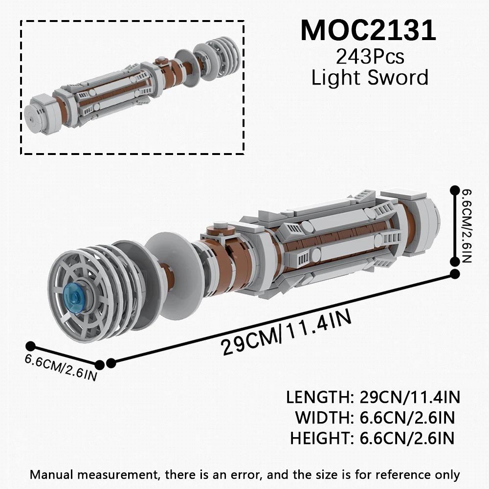 MOOXI Lightsaber MOC Bricks Set Dueling Blaster Laser Movie Space Wars Light Sword Hilt DIY Building Block Weapon Kids Toys Gift