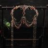 Exotic Forehead Jewelry Accessory Opulent Forehead Jewelry with Pearls Drop Stylish Fringes Headwear for Parties