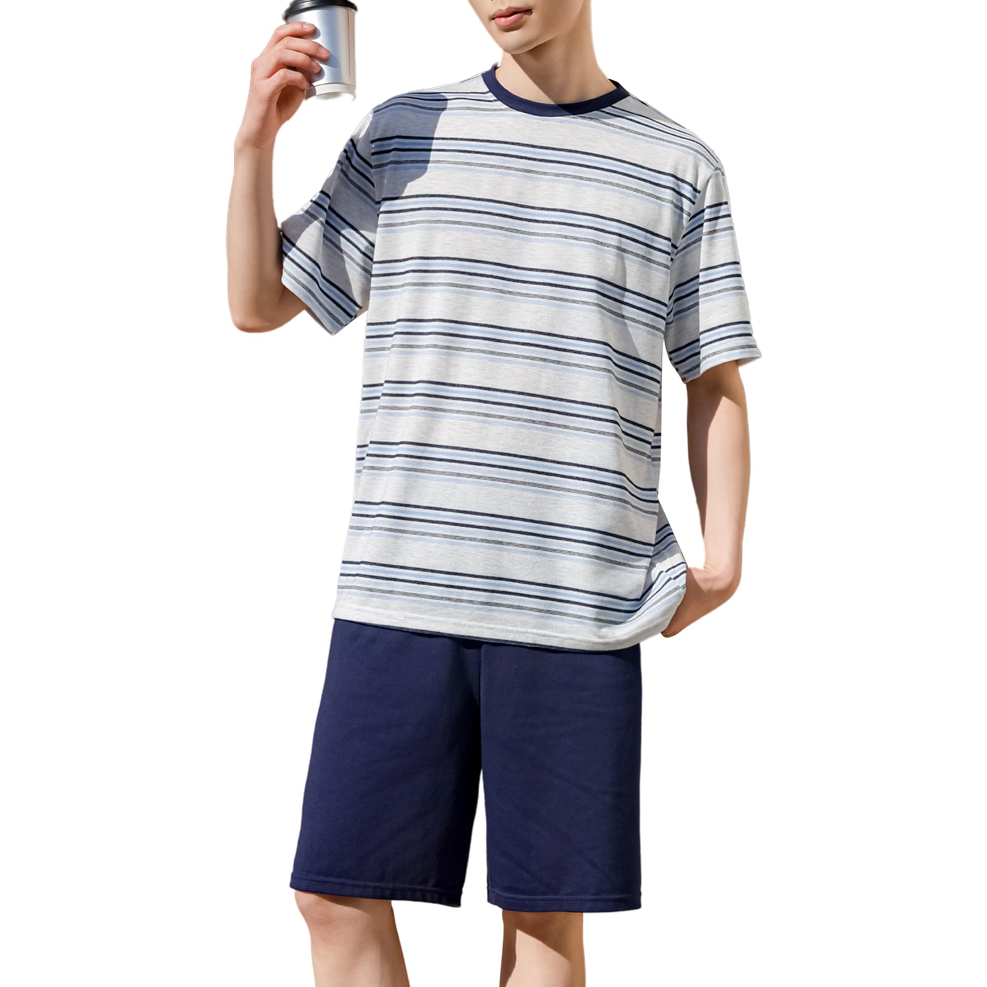 

Номер Верх и низ Короткие Короткие Короткие толстовки Quick Включает Going Round Navy x Blue L Размер [Vulcanodon] Одежда, Мужская пижама, Комплект, Удобная, Рукава,