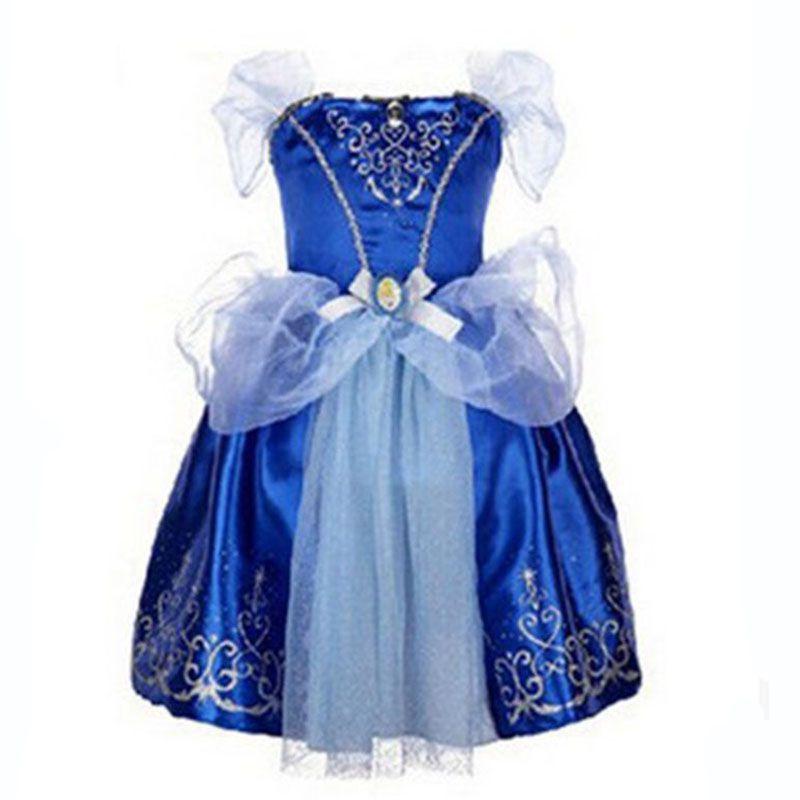 Elegant Kids Girls Princess Fancy Dress For Rapunzel Belle Cosplay