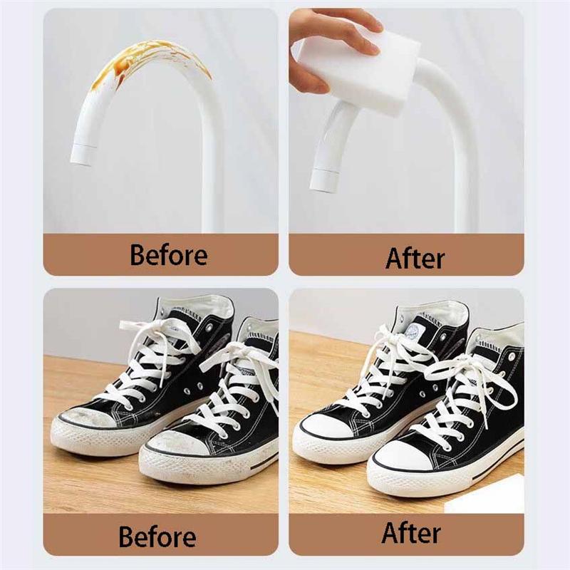 20/50/100pcs Magic Reusable Leather Shoes Stainless Steel Ceramic Wall Surface Marker Pen Oil Stain Cleaning Sponge Household Cleaning Tools