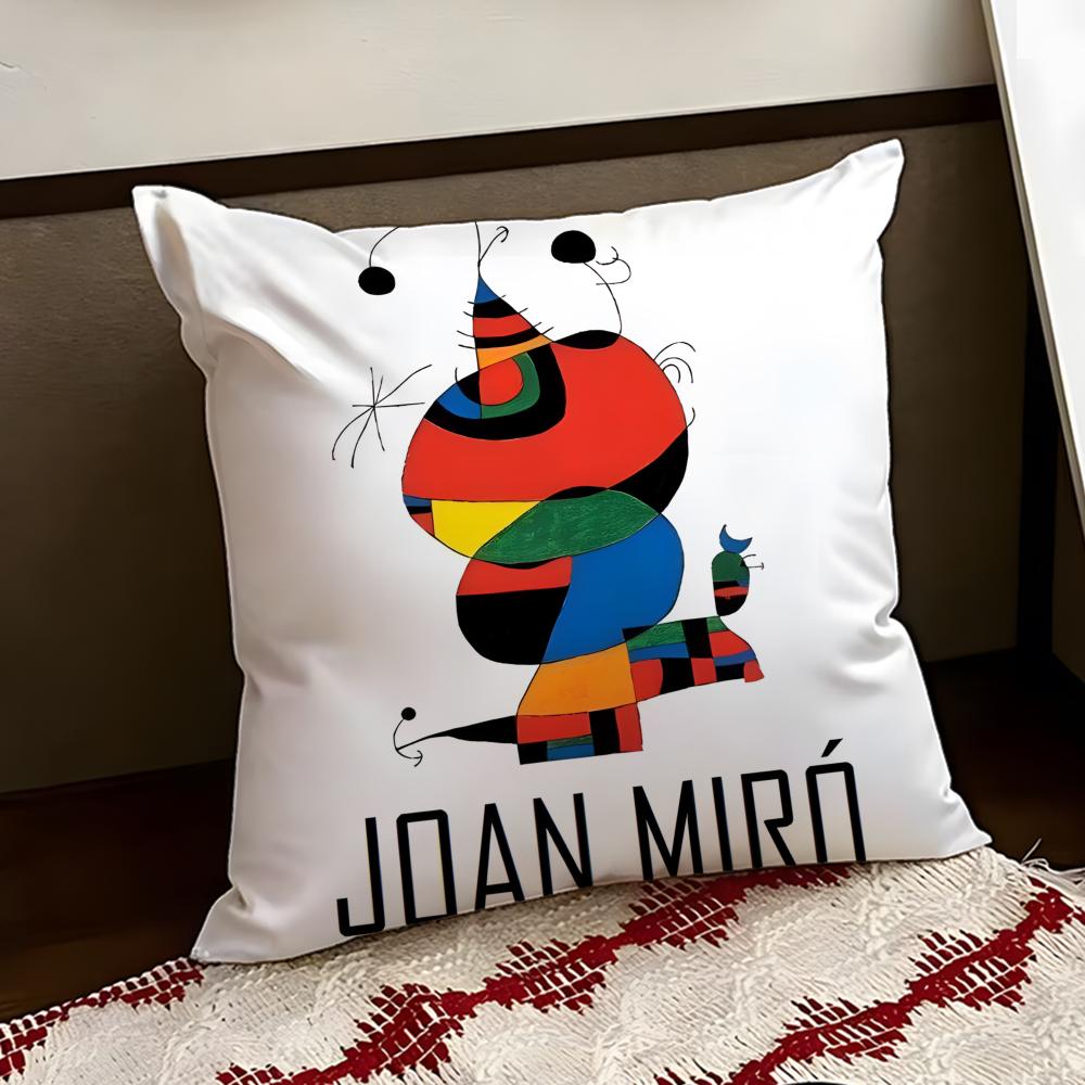 JJoan MMiros Art Cushion Cover Reversible Soft Durable Pillow Cover Home Car MultiScene Use for Daily Comfort