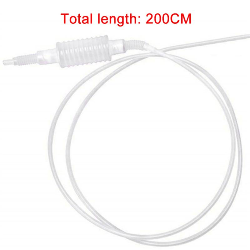 ABUL-4 Pcs 2 Meter Syphon Tube Hand Fuel Pump Siphon Hose Gas Oil Water Fuel Transfer Siphon Pump For Water