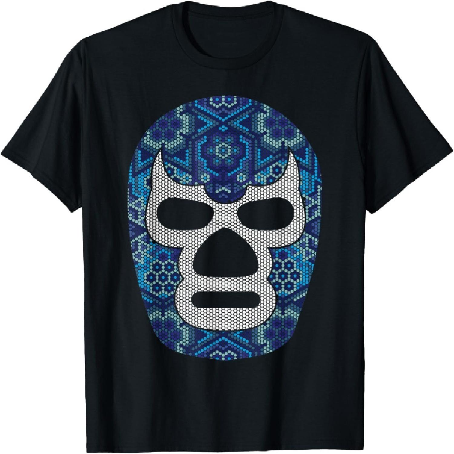 

Mex-Art Demon Blue Lucha Libre Mexican Wrestler Legend T-Shirt XXXXXL різнокольоровий
