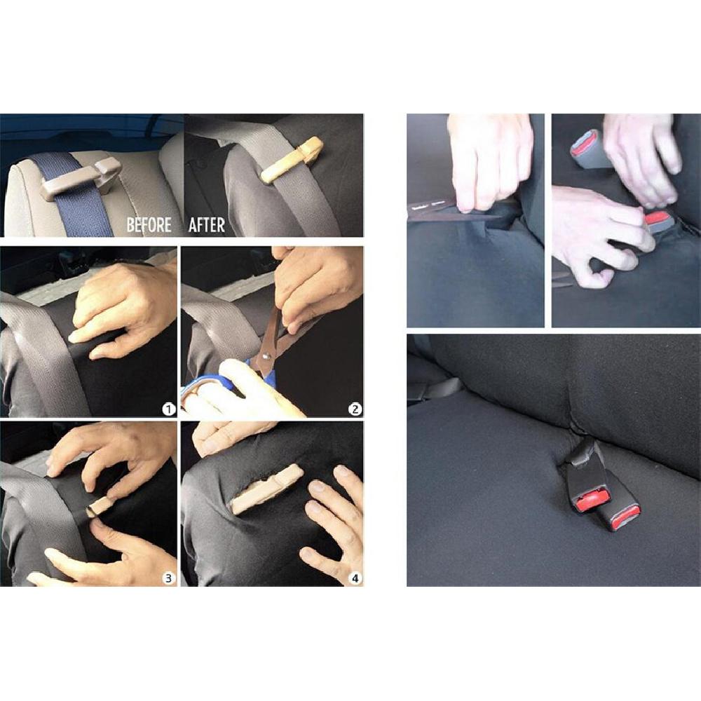 Front Car Seat Covers Set Bucket Seat Protector Car Suv Truck Black 2 Pcs