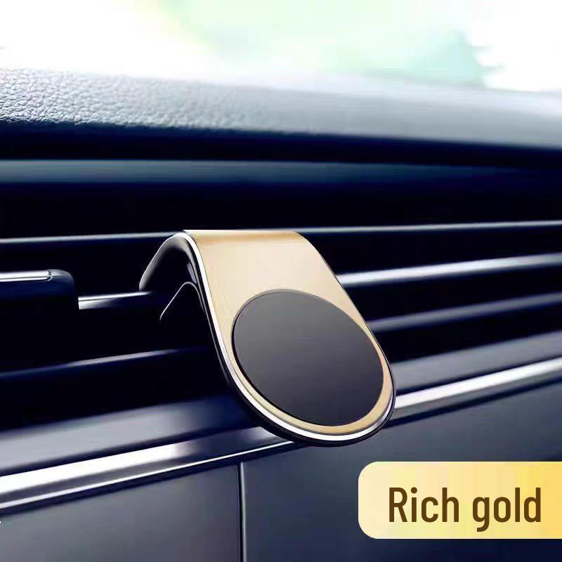 Magnetic L-Shaped Car Phone Holder for Air Vent With Bag