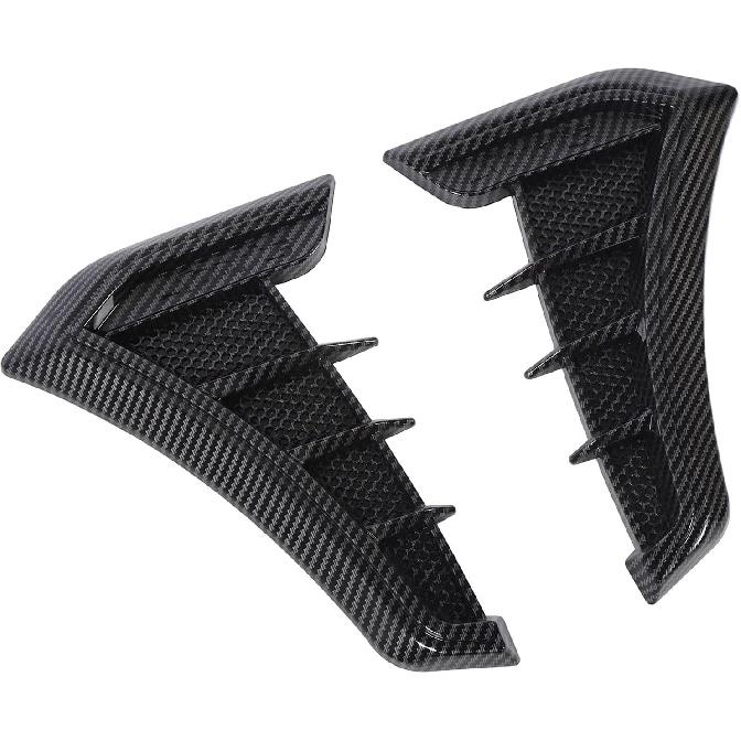 Side Vent Trim 1 Pair Side Vent Trim Sporty Look Enhanced Performance Side Mudguard Air Wing Vent Trim Sticker for 1 Series E90 E91 (Carbon Fiber