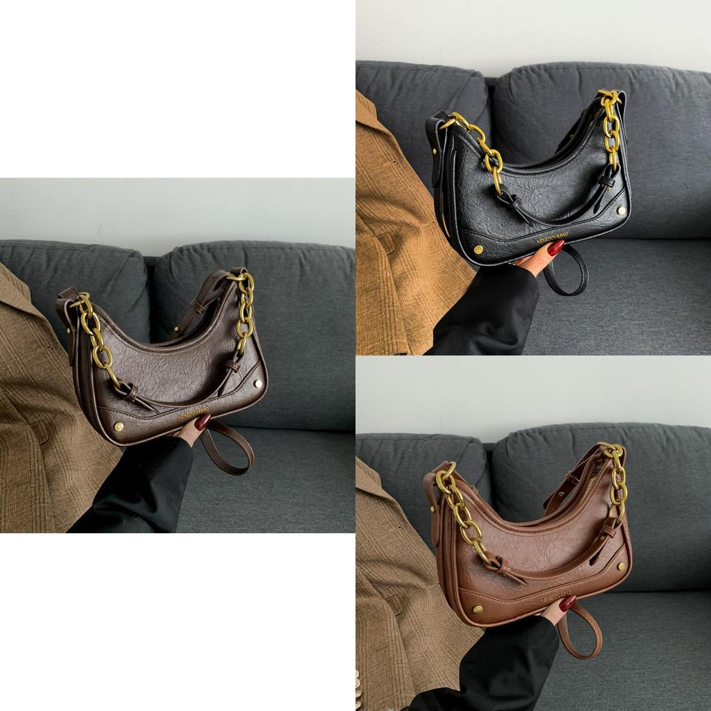 Retro Fashion Handbag Women 2023 New Autumn Winter Vintage High-end Small Square Bag Commuter Crossbody Bag