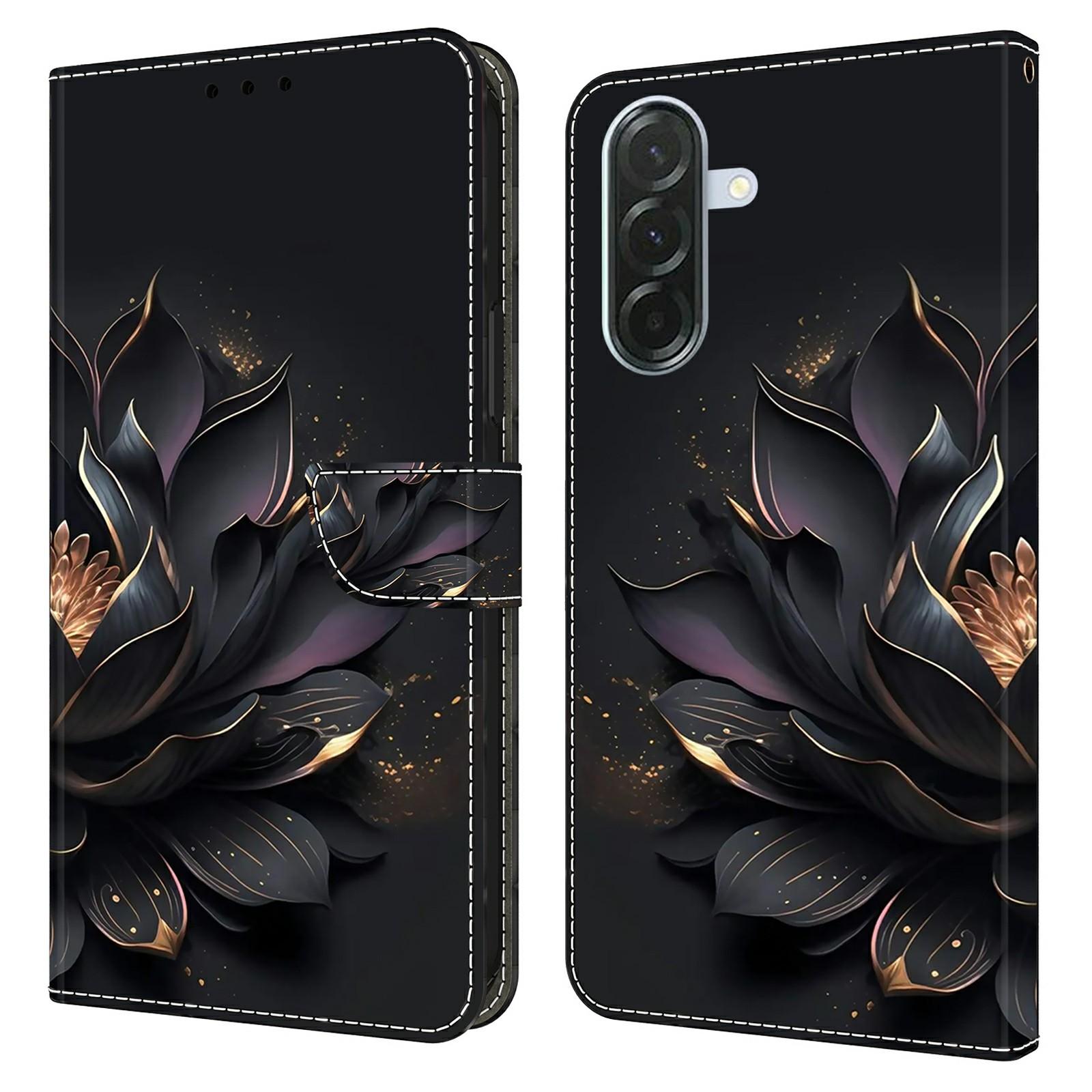 Phone Case For Samsung Galaxy A57 5G Magnetic Clasp 3D Pattern Leather Wallet Cover