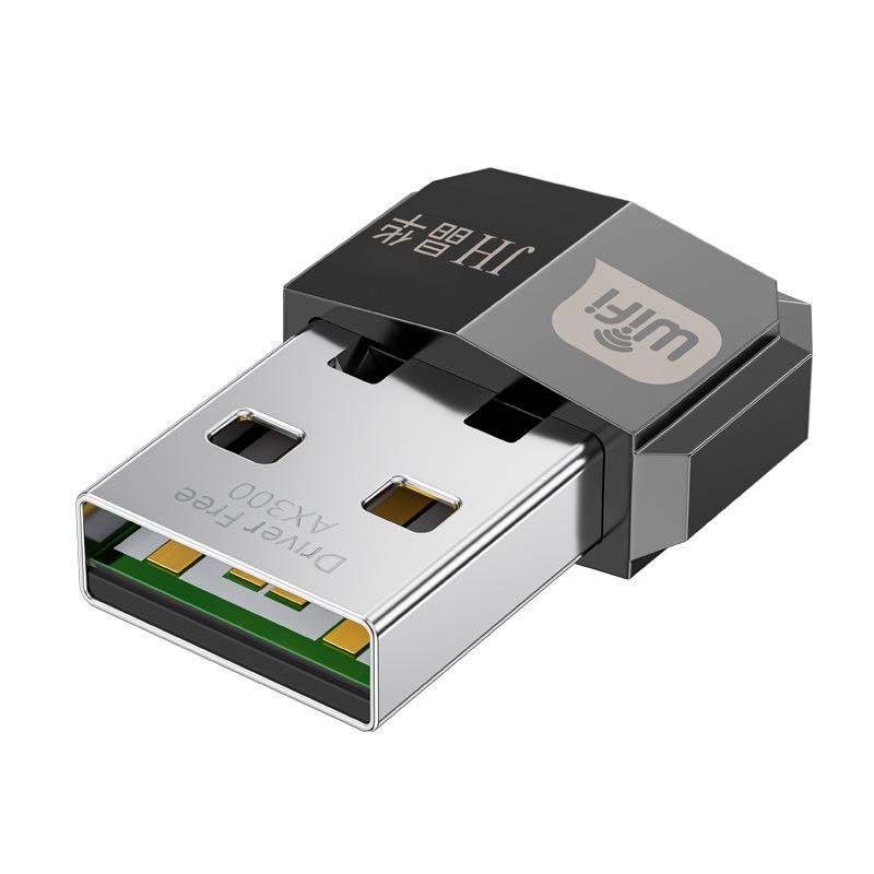 כרטיס רשת USB Jinghua 300M WiFi 6 דו-פס עם אנטנה בעלת שבח גבוה ללא דרייבר עבור Windows 10/11.
