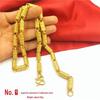 Men's Double Dragon Head Necklace: Non-fading Brass with Thick Gold Plating, Vietnamese Sand Gold Jewelry.