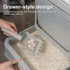 Cat Litter Box Large Enclosed With Lid And Scoop Foldable Design Top Exit Front Entry Odor Control Kitty Toilet Tray