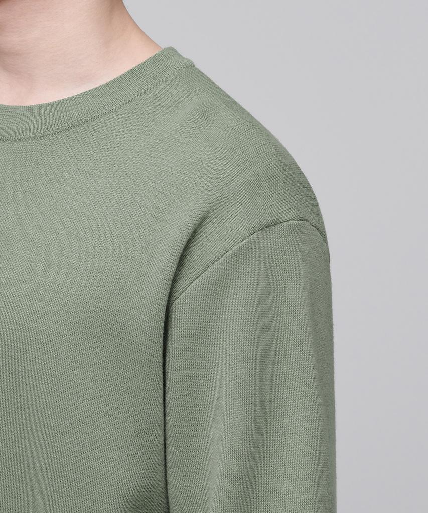 MUSINSA STANDARD Minimal Crew Neck Knit [Pale Sage]