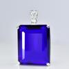 Emerald Blue Tanzanite 158 ct 925 Sterling Silver Pendant Lab-Created Gemstone Jewelry Gift