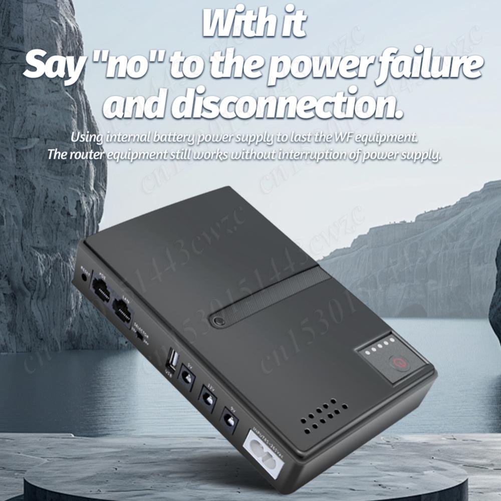 DC1018L 18W Mini-USV-Notstromadapter Tragbar 5V/9V/12V Unterbrechungsfreie Stromversorgung Akku-Backup für WLAN-Router Kamera