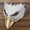 PU-Leder Halloween Adler Maske Handgefertigt Vollgesichts Tier Cosplay Maske mit Elastischem Gürtel Lustige Maskenball Gesichtsmasken