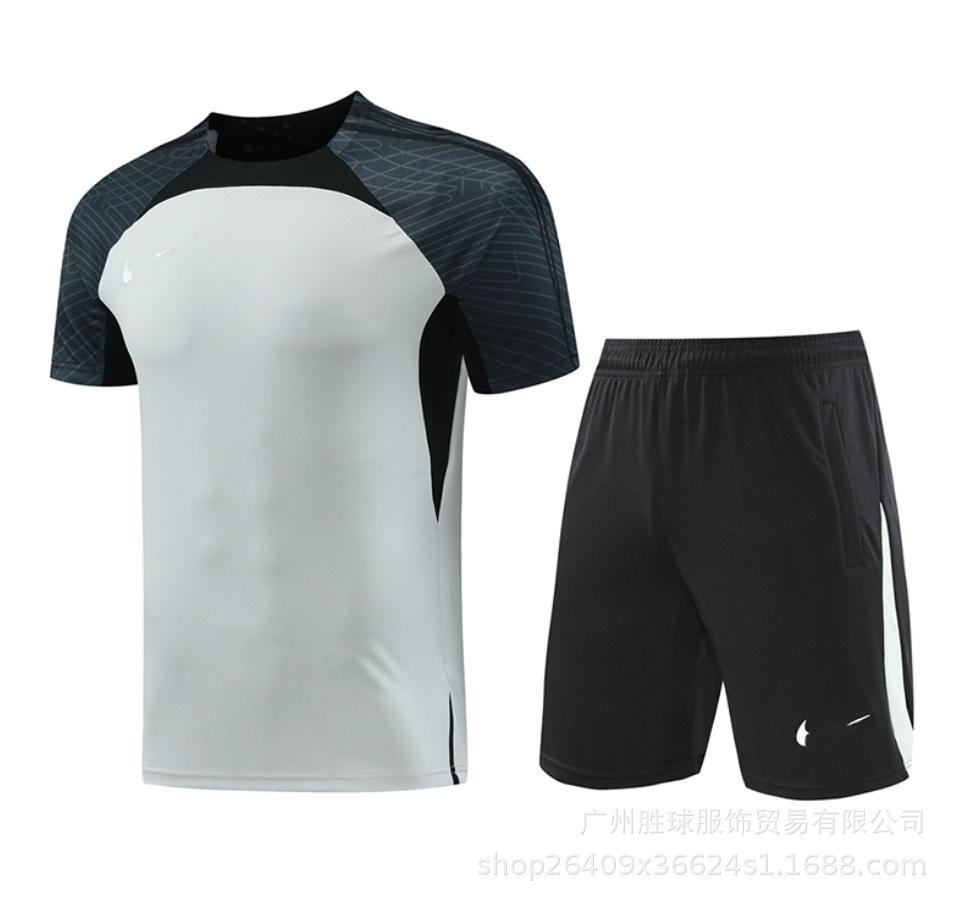 Nk Tuta da Allenamento Pantaloncini a Maniche Corte Casual, Maglia da Calcio, Maglia di Classe, Maglia Sportiva Fitness da Corsa per il Commercio Estero