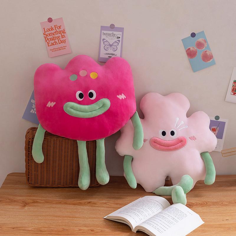 Lips Sausage Funny Flower Plush Pillow With Pp Cotton Filling For Room Living