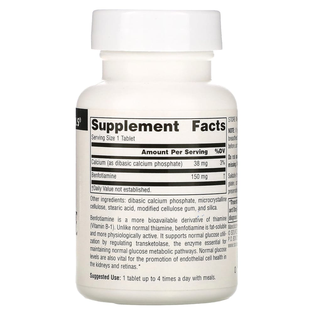 Source Naturals Benfotiamine 150 mg 60 Tablets