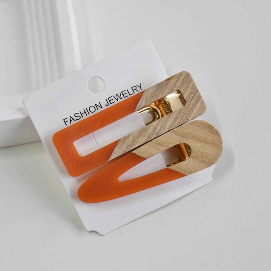 

Женская двухкомпонентная заколка с цветным блоком и полым узором, милая, с индивидуальностью, боковая заколка-клипса типа «утиный клюв», заколка для челки «у моря», женский подарок, заколка для волос Size fits all