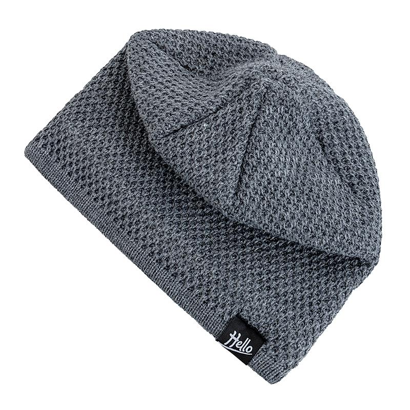 New Style Unisex Winter Hats Plush Fur Lined Beanies Hats For Men Woman Hello Letter Warm Cap Casual Winter Ski Knitted Hats