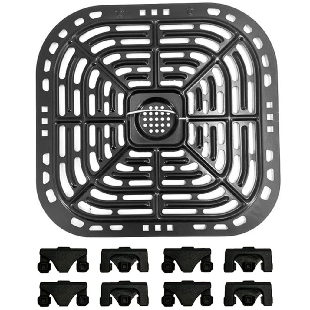 Air Fryers Crisper Plate Replacement Grill Pan Square Non-Stick Fry Coating Pan for Instant Vortex 6qt Accessories