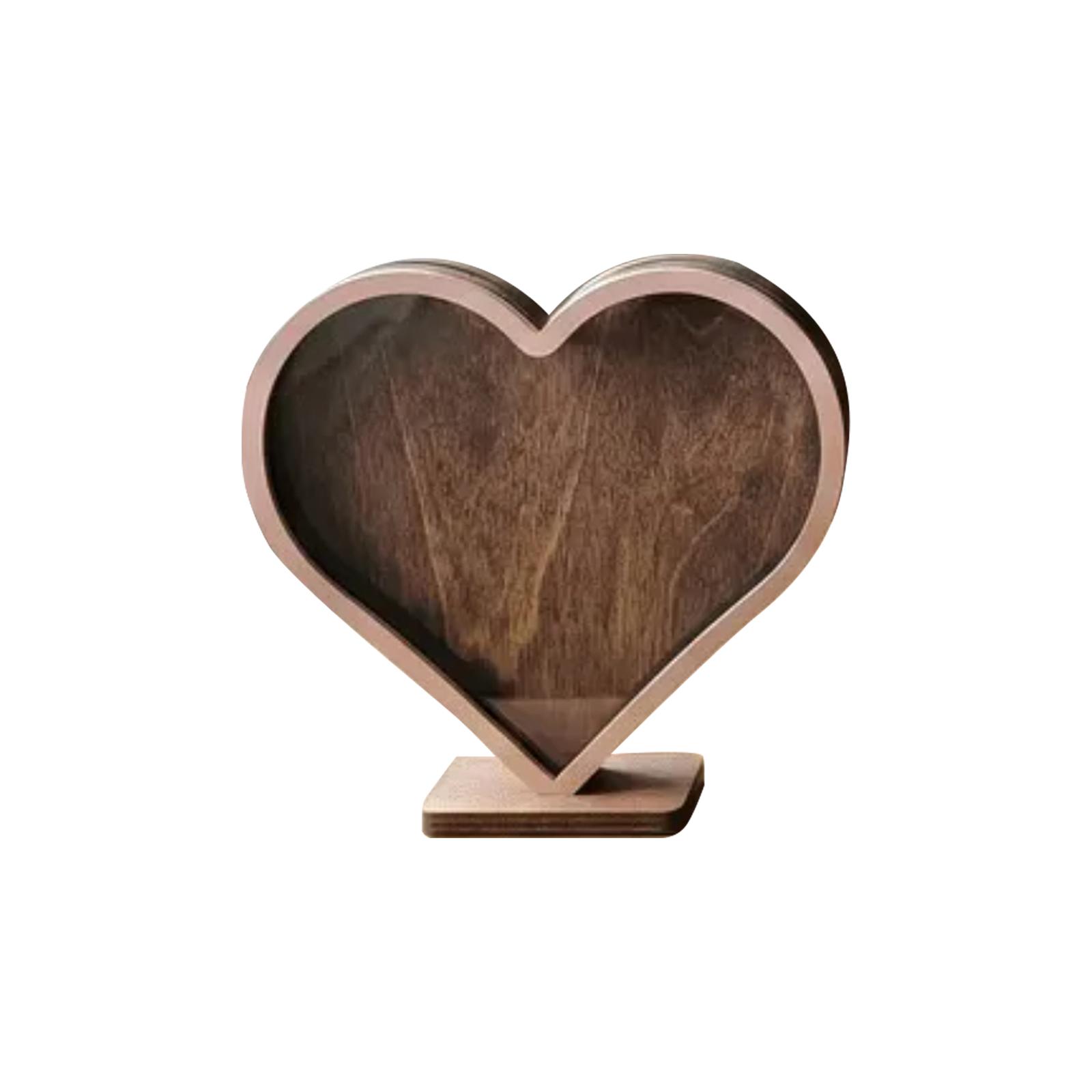 

Wooden Heart-Shaped Display Box Storage Organizer Decorative Shelf for Living Room Study Cabinet Furniture Accessories One Size