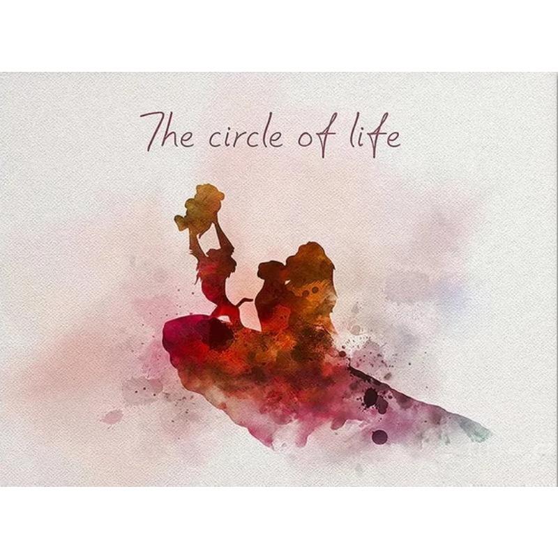 Walt Disney The Lion King Movie Poster Print Watercolor Simba Hakuna Matata Canvas Painting Wall Art Cartoon Animals Home Decor
