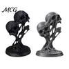 Abstract Skull Ornament Integrated Molding Process Figure, 3D Printed Double Art Ornament, Fluid Exquisite Detail Statue Statue, Dark Style Decoration