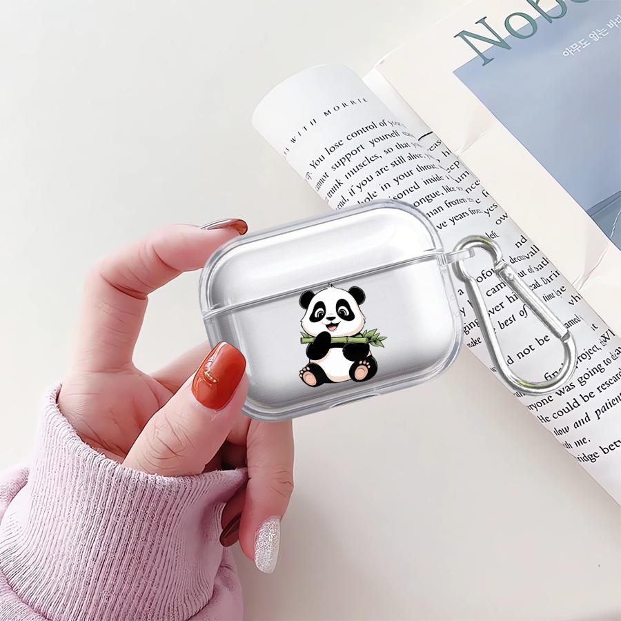 

Чехол для Airpods Pro3 1 Pro2 Pro 2 3 4 Прозрачный Чехол для Наушников Милый Мультяшный Панда Airpods Pro 3