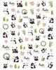Colorful Panda Nail Art Stickers - Summer Relief & Cute National Treasure Design