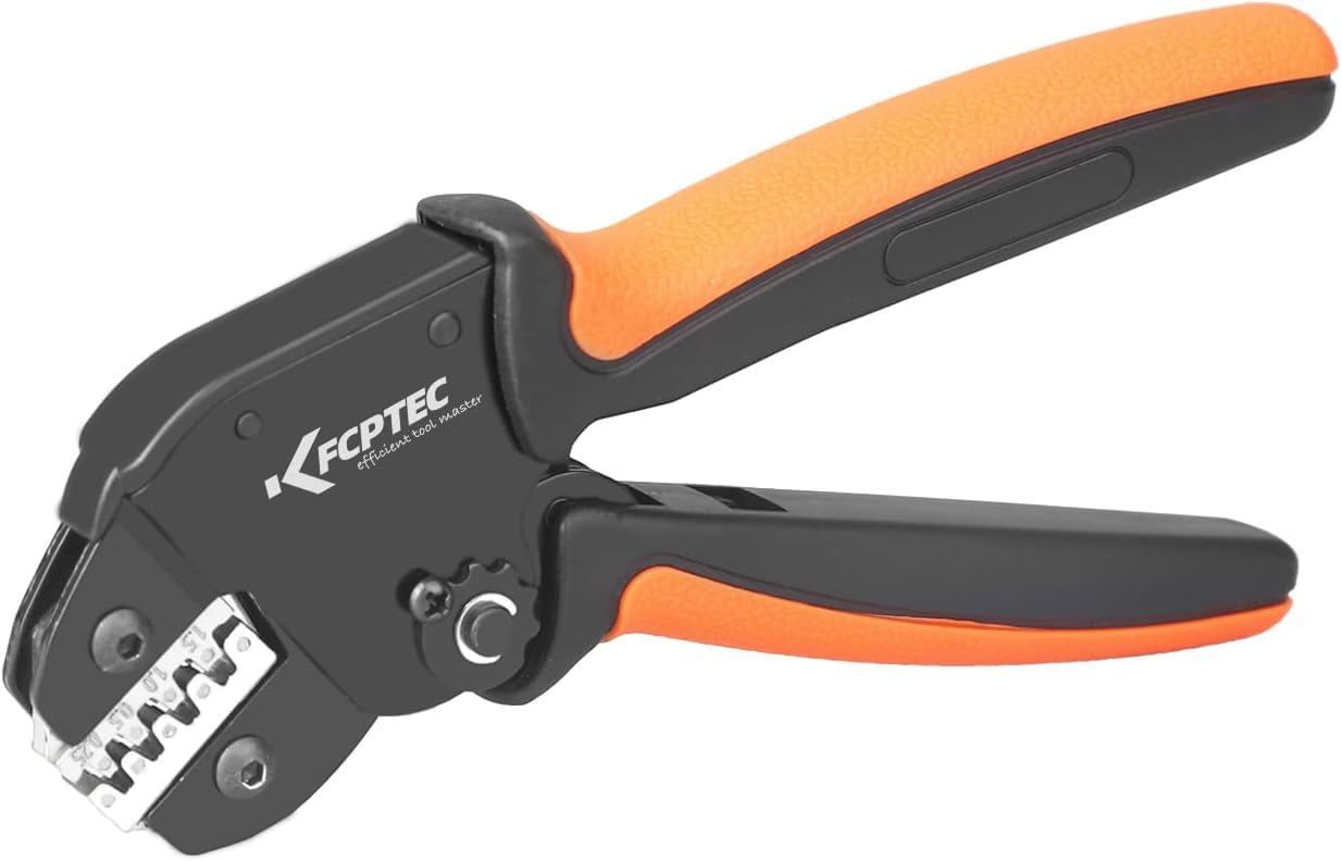 

KF CPTEC Precision Simultaneous Crimping Pliers, Ratchet Type, for Open Barrel Terminals, 0.25-1.5mm², Small & Medium Size Terminals, Lightweight, One