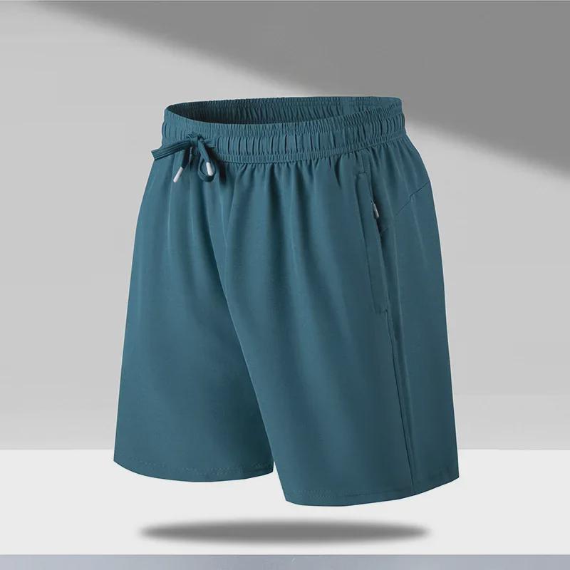 Men's Quick-Dry Loose Five-Point Ice Silk Casual Beach Shorts