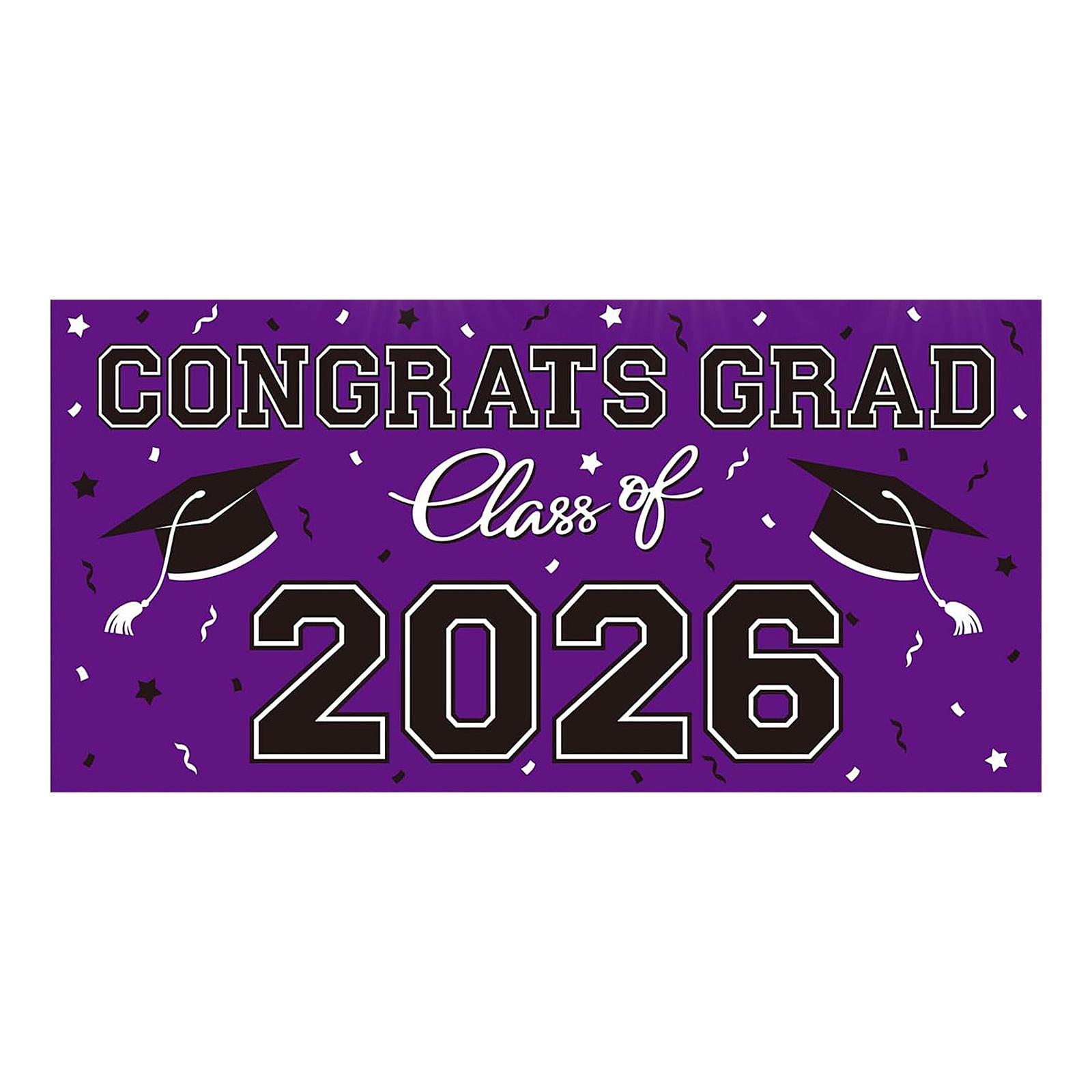 

180 см 2026 Баннер-фон для выпускного вечера Баннер-аксессуары для фотосъемки выпускного вечера Подвесной баннер One Size фиолетовый