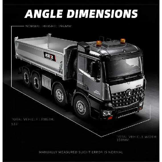 Huina RC Model 536PRO High end Heavy duty Remote Controlled Loading dump truck Alloy Boys Full Scale Engineering Vehicle dump