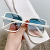 Sunglasses All-match Clear UV-proof` Ultralight Fashion Big Square Frame Gradient Sun Glasses for Taking Vacation