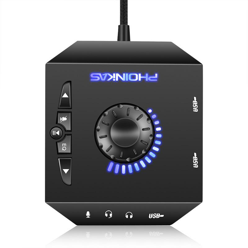 T10 Externe Soundkarte, USB-Audioadapter für PC, Windows, Mac, Linux, Laptops, Desktops, 0,138-Zoll Stereo-Soundkarte und USB-Schnittstelle,