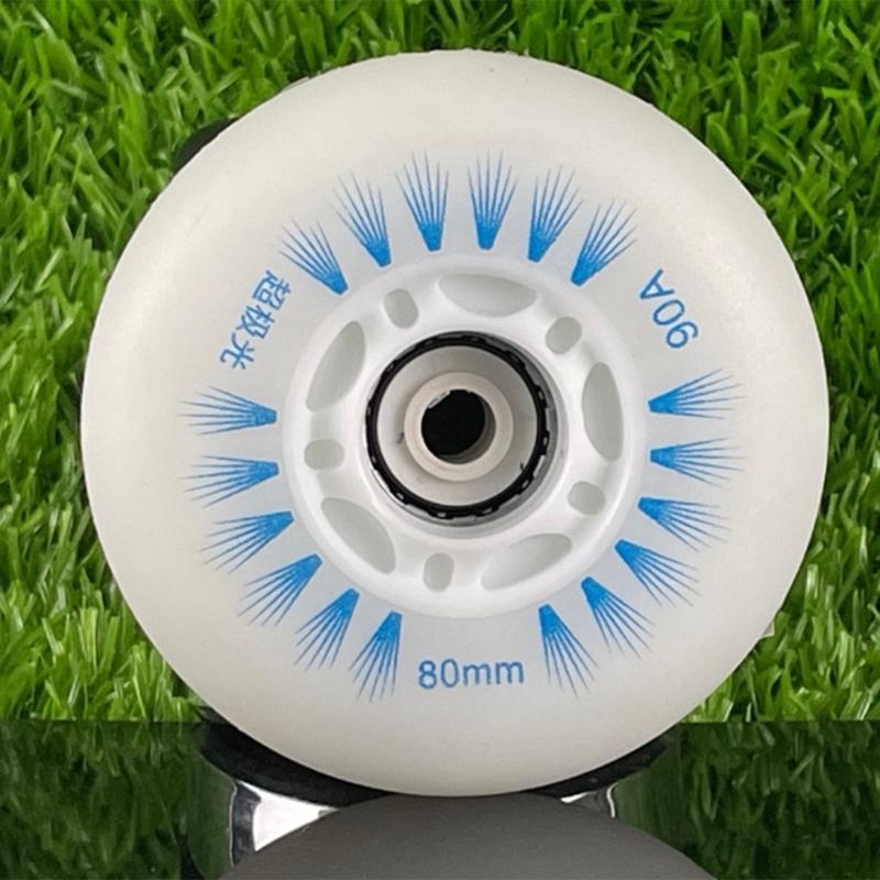 4 Pezzi Ruote Luminose Lampeggianti per Pattini in Linea Ruota LED Ruota da Pattinaggio Ruote per Pattini a Rotelle in Linea per Pattinare