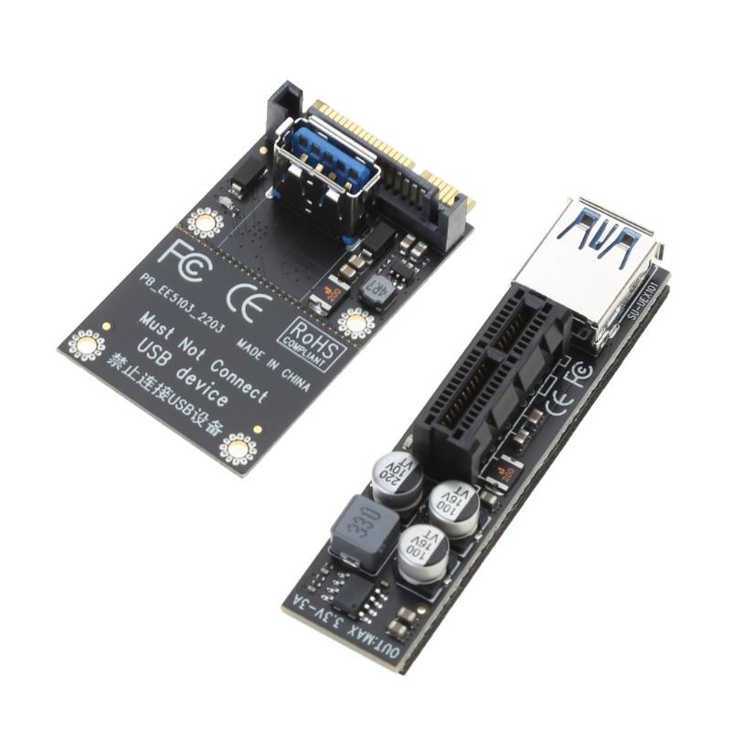 Graphics Cards Connector MINI PCI-E to PCI-E X1 Card Extension Port Adapter Riser Card with 30cm USB 3.0 Cable Durable